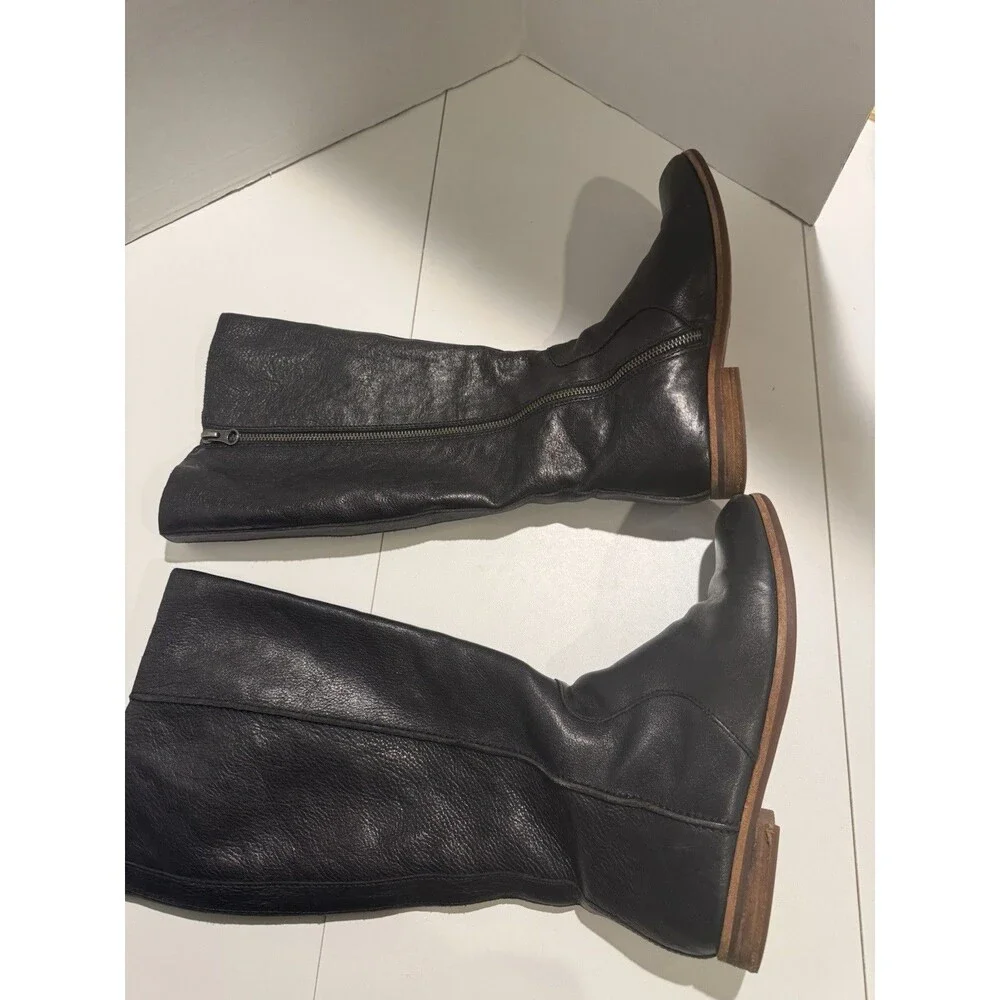 Kork-Ease Tanana Tall Leather Boots lot of 2 Black & Brown Womens 7M knee high